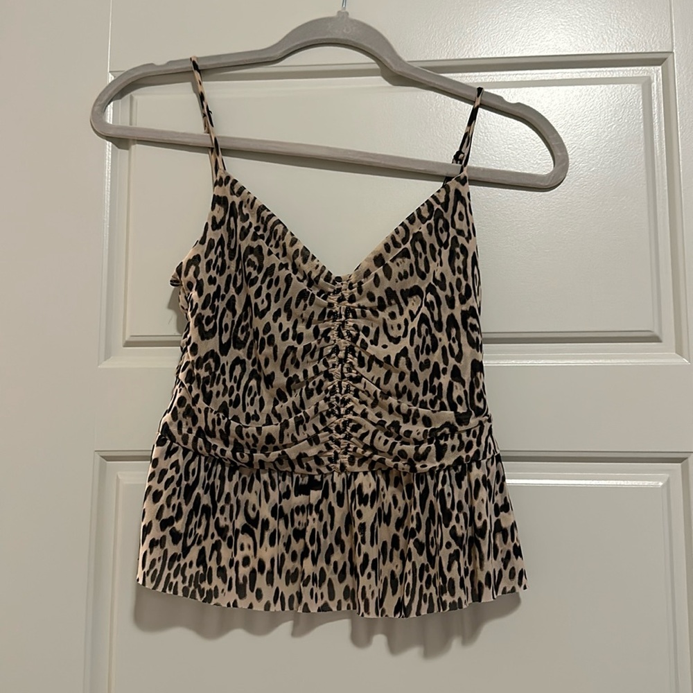 Guess blouse - cheetah print! Stretchy and comfy!